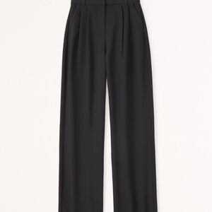 Abercrombie Curve Love A&F Sloane Tailored Wide Leg Pant